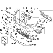 Bumper Trim Finish Panel Back Up Camera Housing - Front (GT Feature Car)