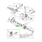 Mitsubishi FUSO® Truck Parts | Axle | Front Axle Hub And Drum