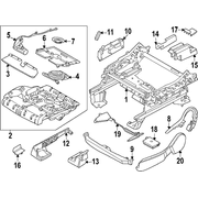 Cover Seat Track - Left, Front