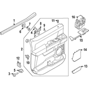 Door Interior Trim Panel - Left, Rear, Upper