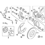 Brake Hydraulic Hose tube <br>A flexible Hose, typically used on moving parts of a vehicle, which