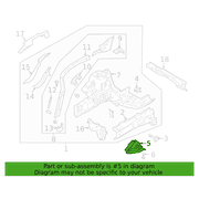 Reinforcement Frame Side Member Brace - Right, Front