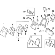 Seat Back Cushion Cover - Left, Front