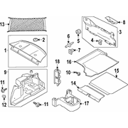 Trunk Trim Panel <br>Trim used in the Carpet Quarter /LUGG COM PanE Corner