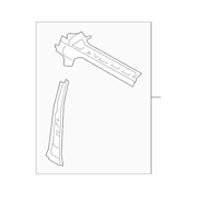 Body B-Pillar Side Roof Rail - Left, Inner