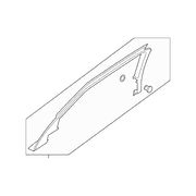Door Window Molding Decal - Left, Rear