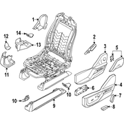 Seat Track Cover Ft end <br>Cover for the COVERS and Switch - Front, Driver