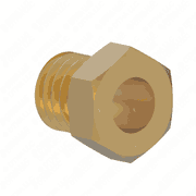 Inverted Flare Nut 1/2 Tube 3/4-18 UNS Zinc