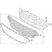 Grille Molding Finish Panel - Front, Upper