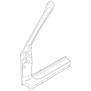 Uniside Door Frame - Left, Outer (Convertible)