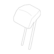 Headrest <br>Headrest part of the Seat pad Cup holder Head REST Sandstone - Rear, Inner, Center