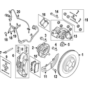 Brake Dust Shield Splash Plate <br>A used to contain the produced by pads of a