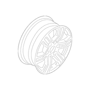 Wheel Rim 17 X 7.5 Style 1, 8.0 17