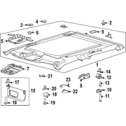 Sun Visor - Right, Front, Rear
