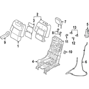Seat Armrest <br>Armrest attached to the - Left, Rear