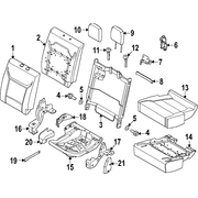 Crew Cab without Armrest Screw Seat Back Frame Bolt <br>Seat