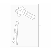 Body B-Pillar Side Roof Rail - Left, Inner