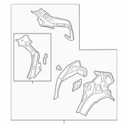 Quarter Panel Bodyside Reinforcement - Right, Inner