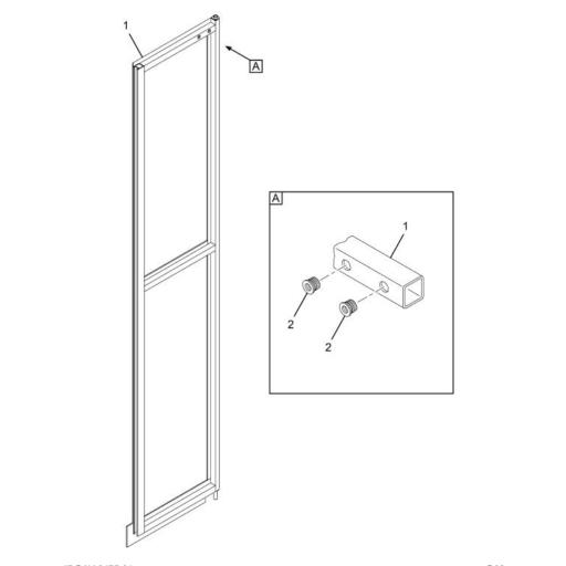 2201058C93 IC Bus TUBE ASSEMBLY OUTWARD OPN DOOR FORWARD 2725 INCH