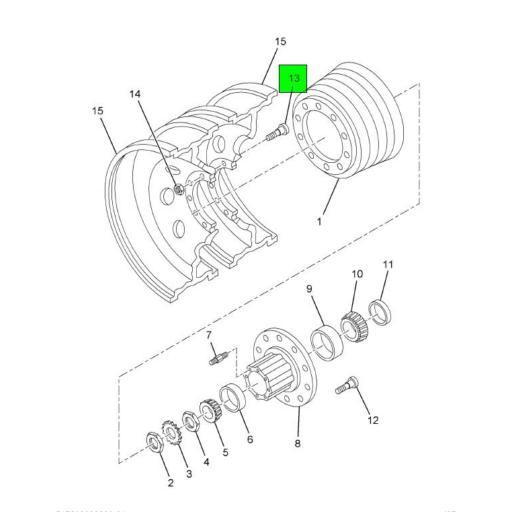 584074C1 | Navistar International® | NUT LEFT HAND THREAD INNER 3/4 UNF - 5  Pack