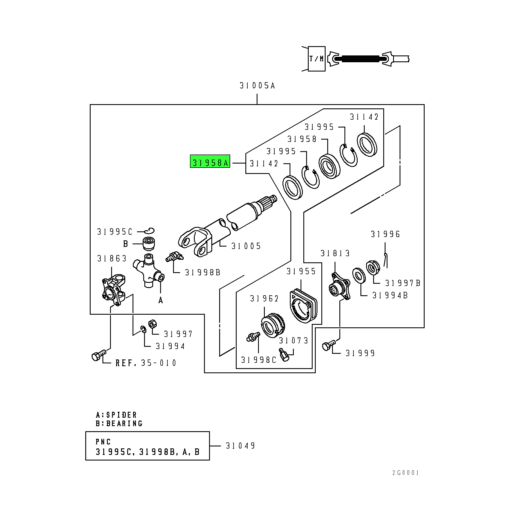 MC824410 | Mitsubishi FUSO® | Center Bearing Assembly