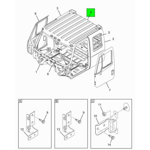 3572685W96E | Navistar International® | EXTD Assembly Welded Aero Panel ...