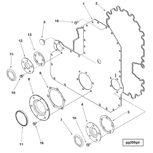 4089997 Cummins | Gear Cover Kit | Source One Parts Center