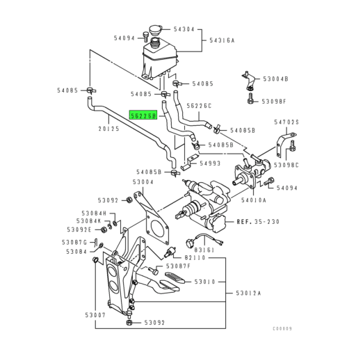MK481238 Mitsubishi FUSO® Brake Fluid Reservoir Hose Source One