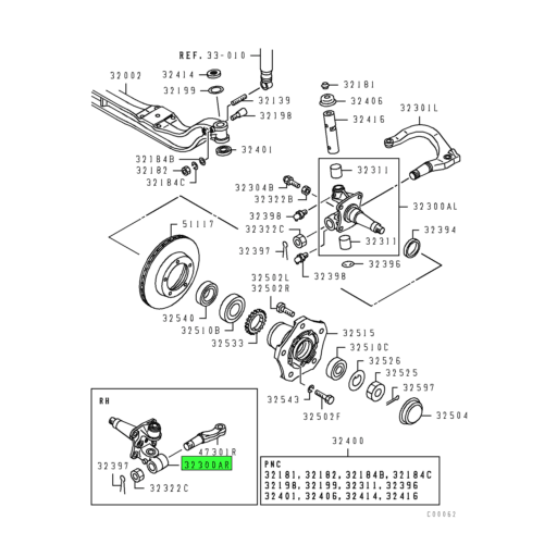 MILLER MITSUBISHI TOOL MZ203827-B-3 ENGINE HANGING HARDWARE