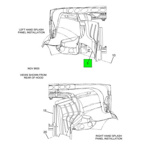 3610925C3 | Navistar International® | PANEL LEFT HAND SPLASH