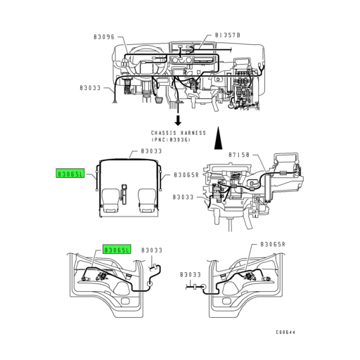 MK649552 Mitsubishi FUSO | Left Hand Front Door Harness | Source