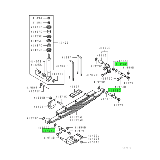 MC420078 Mitsubishi FUSO | Front Suspension Spring Pin MC420078 Mitsubishi FUSO | Front Suspension Spring Pin