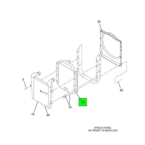 2025824C92 Navistar International | Beta-Weld Radiator 3-Row Core with ...
