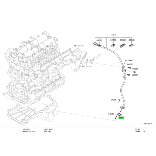 QC000445 | Mitsubishi FUSO® | Engine Oil Line Stud | Source One Parts