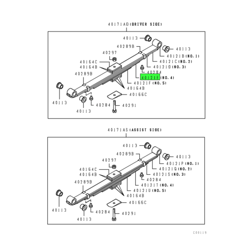 MK471372 Mitsubishi FUSO | Front Suspension Spring Leaf | Source