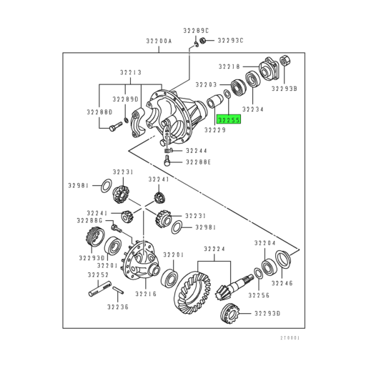 MB161030 Mitsubishi FUSO | Front Differential Drive Pinion