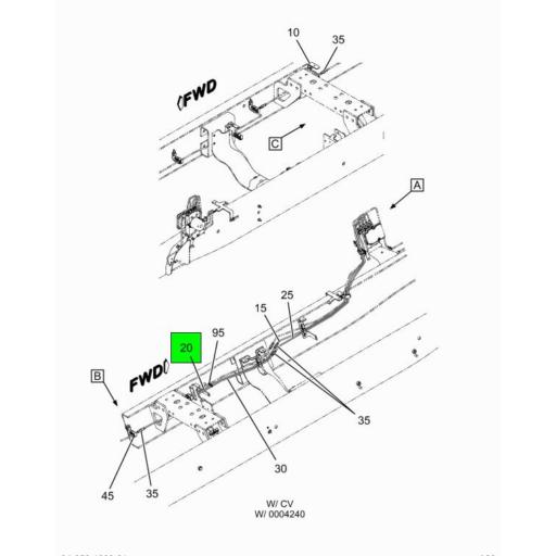 4132851C2 Navistar International | Rear Crossover Tube Right Rear ...