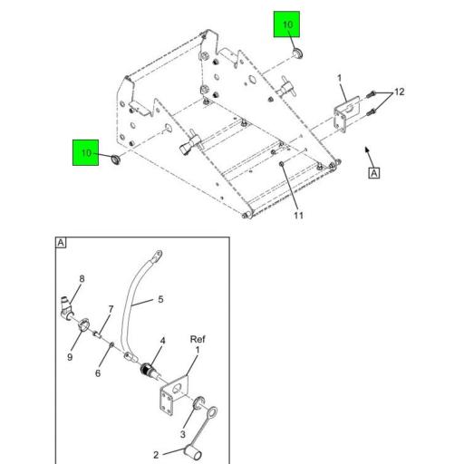 1518226C2, Navistar International®, PLUG BUTTON DOUBLE D - 10 Pack