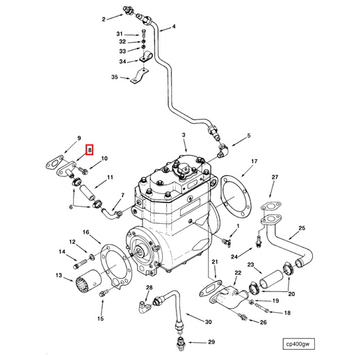 207114 Cummins | Water Inlet Connection | Source One Parts Center