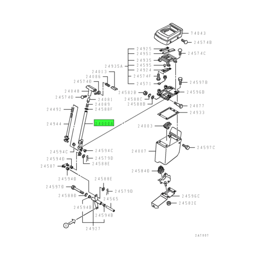 MC113791 Mitsubishi FUSO | Gearshift Lever Assembly | Source One Parts ...