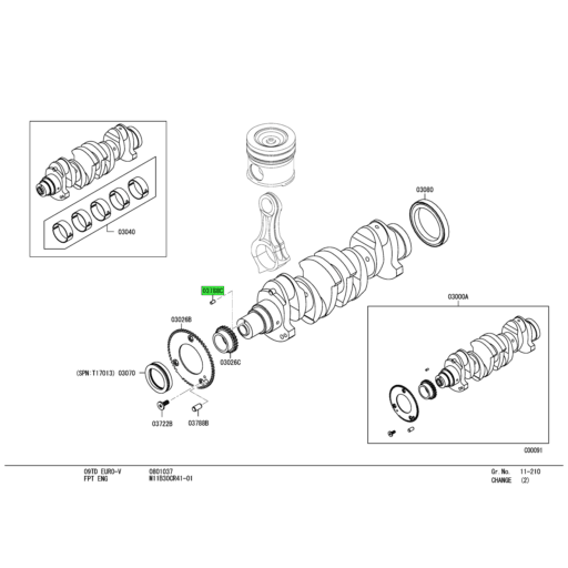 Mk667232 MK667188 Mitsubishi FUSO | Crankshaft Pin | Source One Parts Center