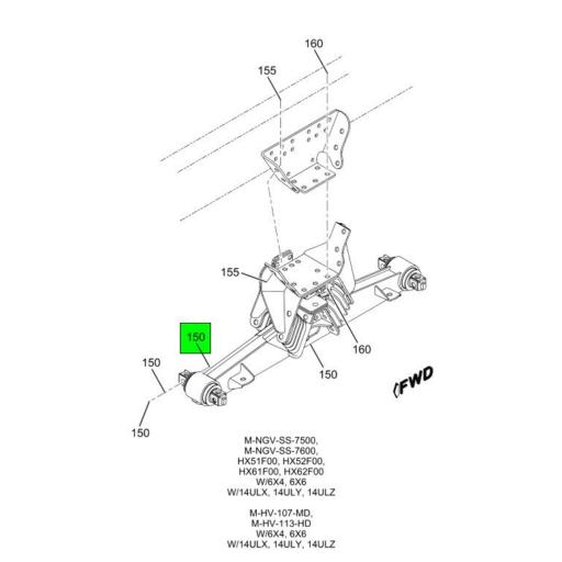 3590038C92 Navistar International® SADDLE RR SPR EQL BM HMX460 Source One Parts Center