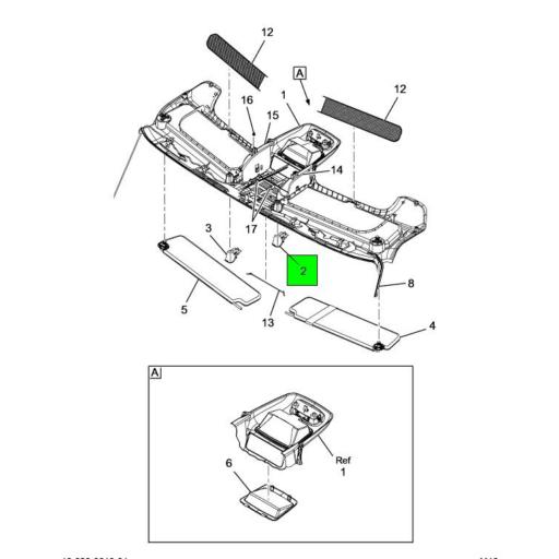 3715185C2 | Navistar International® | VISOR SUN CLIP- LEFT HAND