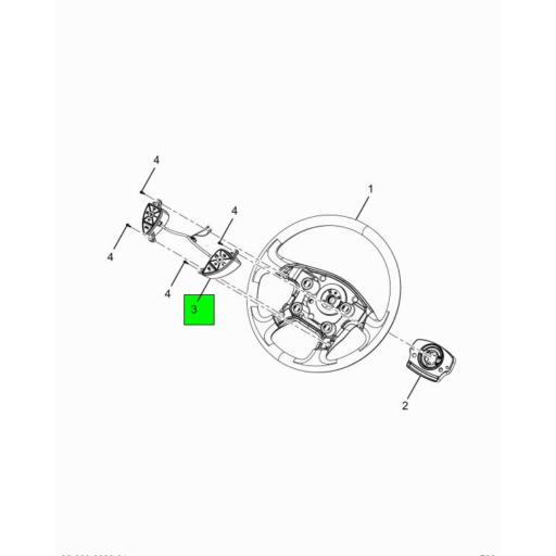 4219809C91 Navistar International® SWITCH STEERING WHEELAIRBAG