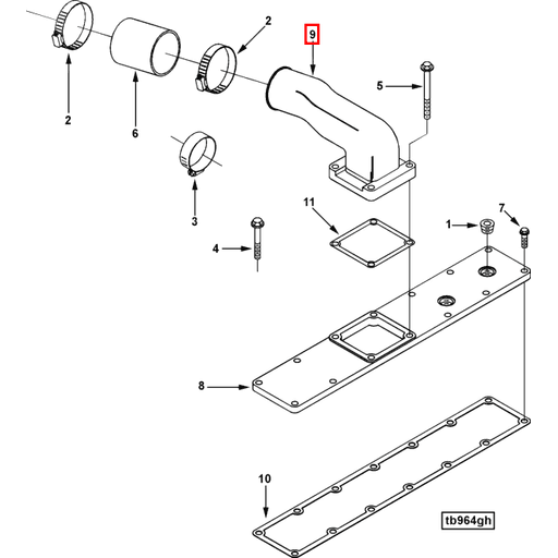 3928167 Cummins | Air Crossover Connection | Source One Parts Center