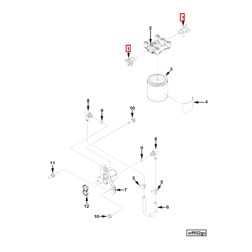 c344039sucPE投200m 1.2 CUMMINS 179901 - SHUTOFF VALVE - Original OEM part | Cummins