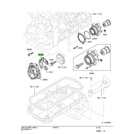 Mk667232 MK667022 Mitsubishi FUSO | Engine Oil Pump Gasket | Source One Parts Center