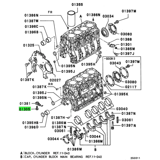 ME014290 Mitsubishi FUSO | Cylinder Block Piston Lubricant Check Valve ...