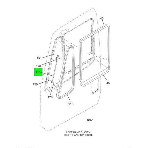 3546656C3 Navistar International® HINGE WING VENT WINDOW LEFT