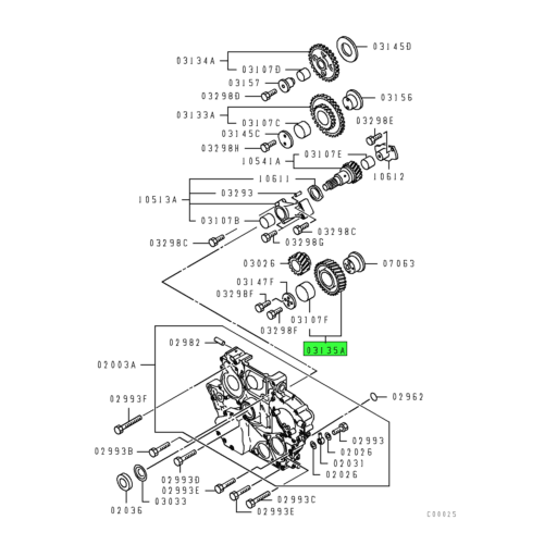 ME226504 Mitsubishi FUSO® Injection Pump Idler Gear Assembly